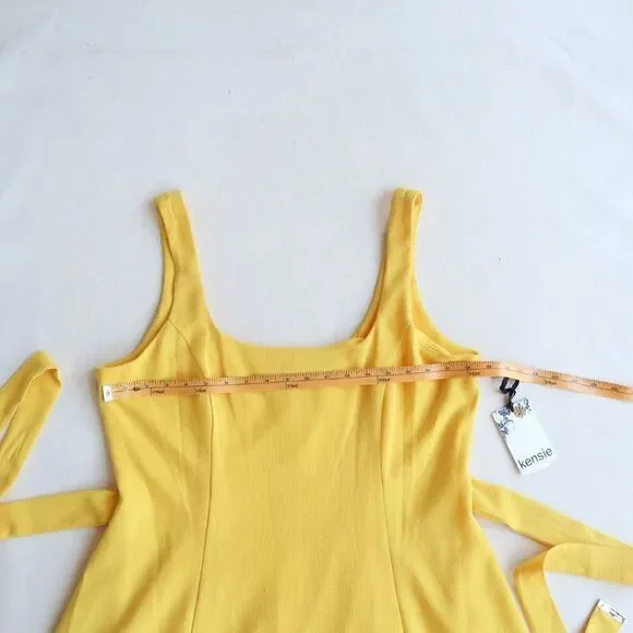 KENSIE Sleeveless Yellow Dress Size 14 - Picture 9 of 11